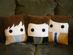 Portrait Pillow, Sam, Dean, Or Cas, Cushion, Throw Pillow, Plush - thumbnail 1