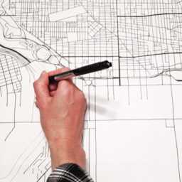Philadelphia Streetscape + Map Drawing Pine St Pennsylvania City Plan - Art Print Wedding Moving Gift Souvenir Local Decor Travel Wall - thumbnail 4