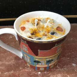 Candle Jasmine Scented Palm Wax Aroma Therapy in Bone China Queens Mug - thumbnail 4