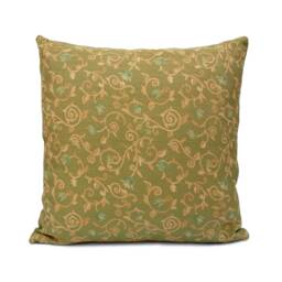 Lime Green Pillow, Throw Pillow Cover, Decorative Cushion Pillowcase, Accent Toss Cotton Blend, Floral - thumbnail 1