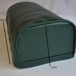 Dark Green Pair Faux Leather Classic Style Antimacassar Sofa Chair Arm Cap Protectors - thumbnail 2