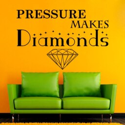 Wall Decals Quote Pressure Make Diamonds Decal Vinyl Sticker Home Decor Bedroom Inerior Motivation Office Window Living Room Na311 - thumbnail 2