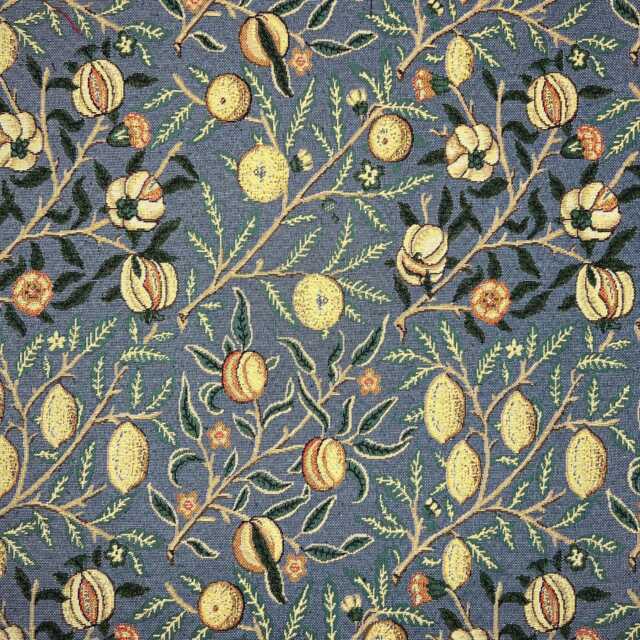 Custom Made To Measure Roman Blind Shade William Morris Pomegranate Blue Hand Crafted - image 1