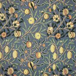 Custom Made To Measure Roman Blind Shade William Morris Pomegranate Blue Hand Crafted - thumbnail 2