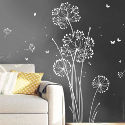 Wall Sticker Flower/Dandelion, 150 cm High, Wall Decal Floral Creative Decoration W318 - thumbnail 2