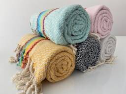 Personalized Rainbow Turkish Beach Towel, Quick Dry Peshtemal, 40x70