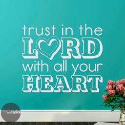 Trust in The Lord With All Your Heart Vinyl Wall Decal Sticker - thumbnail 2