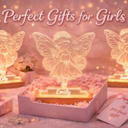 Personalised Fairy Night Light For Girls - Custom Name Led Lamp Kids Bedroom Decor - thumbnail 4