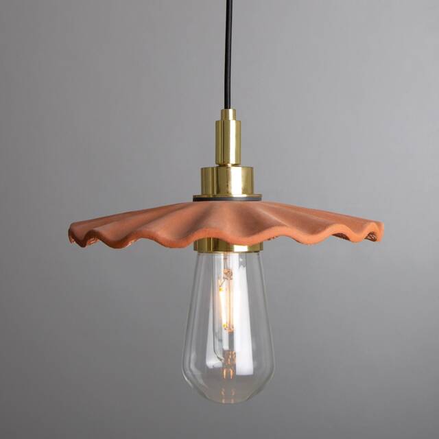 Kirhii Ceramic Bathroom Pendant Light Red Iron 10.75'' Ip44 - image 1