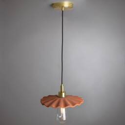 Kirhii Ceramic Bathroom Pendant Light Red Iron 10.75'' Ip44 - thumbnail 3