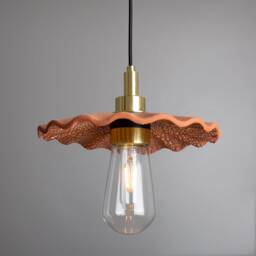 Kirhii Ceramic Bathroom Pendant Light Red Iron 10.75'' Ip44 - thumbnail 2