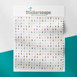 Colourful Raindrops Roller Blind, Children's Made To Measure, Pattern Roller Blind For Nursery, Patterned - thumbnail 2