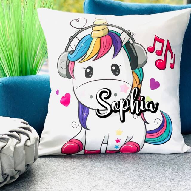 Personalized Unicorn Princess Pillow Girls Name Pillow - image 1