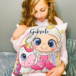 Personalized Unicorn Princess Pillow Girls Name Pillow - thumbnail 3