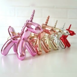 Unicorn Balloon Christmas Tree Bauble. Rose Gold, Pink, Silver Or Red. Pop Art