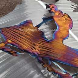 Snowmobile Metal Wall Art Hand-Polished Stainless Steel Man Cave Decor - thumbnail 4