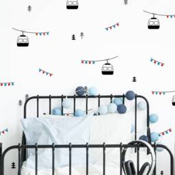 Ski Lift Wall Decals - Woodland Decals, Nursery Decor, Kids Room Stickers, Tree - thumbnail 3