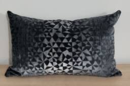 Designers Guild Voysey Graphite Fabric Cushion Cover 35x55 cm - thumbnail 1