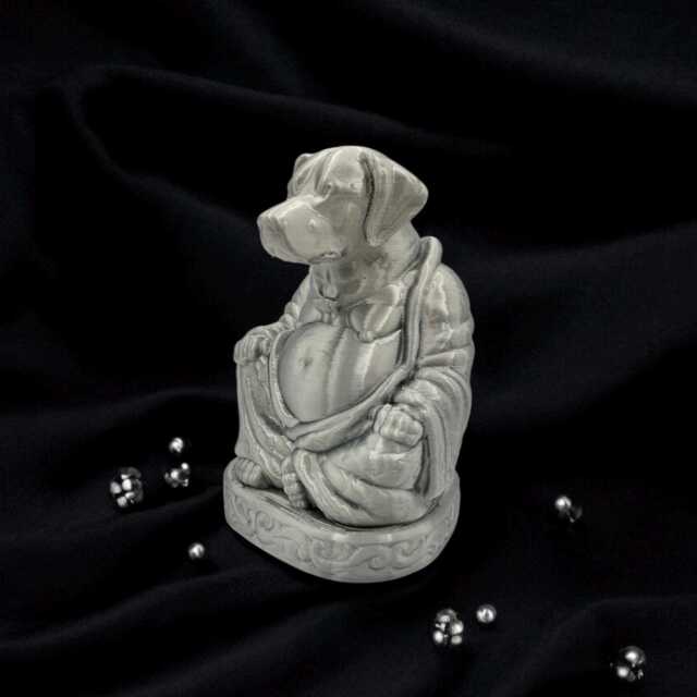 Handcrafted Labrador Buddha Statue, Serene Dog Sculpture - image 1