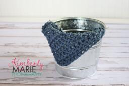 Chunky Denim Blue Newborn Baby Blanket Photo Prop