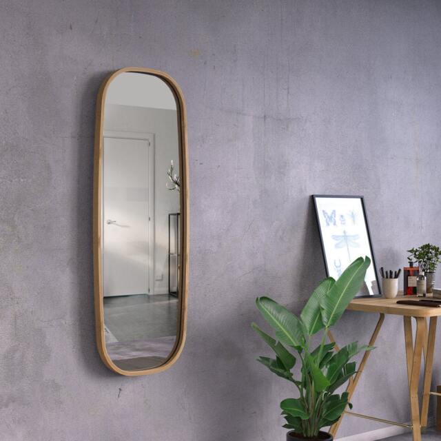 Handmade Bamboo Full Length Mirror Minimalist Boho Decor - image 1