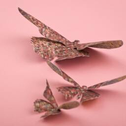 3D Butterfly Baby Room Decor, Brown Paper Butterflies, Girl Nursery Wall Art - thumbnail 2