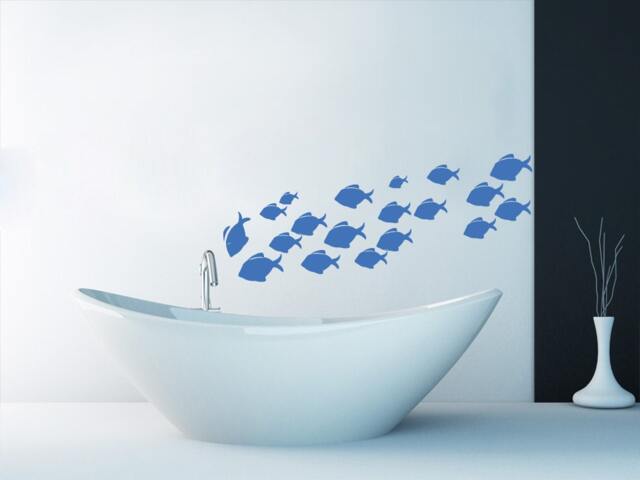 Wall Decals Fish Decal Vinyl Sticker Nursery Bathroom Home Decor Interior Design Art Murals Eg26 - image 1