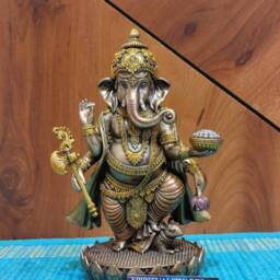 Standing Ganesha Statue Good Luck, Wisdom, Altar Decor - 5.5 - thumbnail 2
