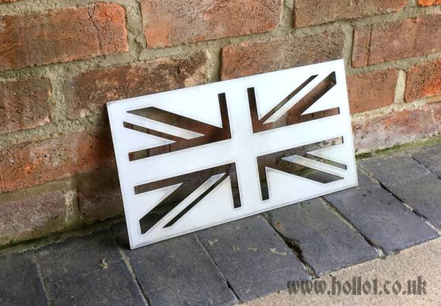 Union Jack Steel Sign Classic Metal British Flag UK Gb Home Wall Decor - image 1