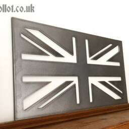Union Jack Steel Sign Classic Metal British Flag UK Gb Home Wall Decor - thumbnail 2