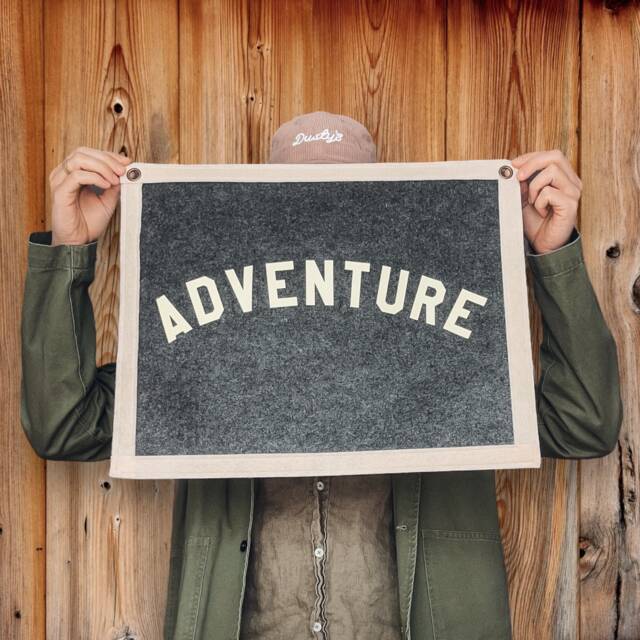 Adventure Felt Pennant Banner - Vintage Style Wall Hanging - image 1