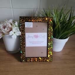 Gold Lightning Strike Confetti Photo Frame 4 X 6 Inches - thumbnail 1