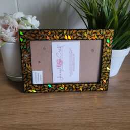 Gold Lightning Strike Confetti Photo Frame 4 X 6 Inches - thumbnail 2