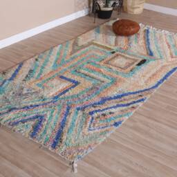 Authentic Boujaad Rug, Soft Moroccan Rug 4x8 Ft - thumbnail 3