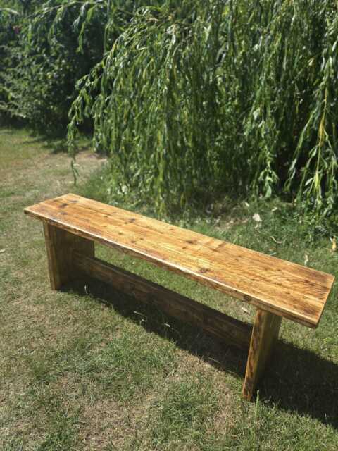 Wide Rustic Bench Seat - image 1