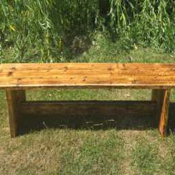 Wide Rustic Bench Seat - thumbnail 4