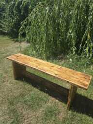 Wide Rustic Bench Seat - thumbnail 1