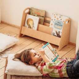 Personalized Montessori Bookshelf For Toddlers, Wooden Kids Book Display Shelf - thumbnail 2