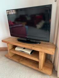 Corner Tv Stand Wooden Rustic Solid Wood Media Cabinet Shelf