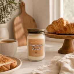 Bakery Fresh Bread Soy Candle - Warm Buttery Dough Scent, Cozy Kitchen Home Fragrance - thumbnail 3