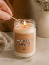 Bakery Fresh Bread Soy Candle - Warm Buttery Dough Scent, Cozy Kitchen Home Fragrance - thumbnail 4
