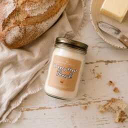 Bakery Fresh Bread Soy Candle - Warm Buttery Dough Scent, Cozy Kitchen Home Fragrance - thumbnail 2