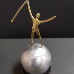 "Handmade Bronze Sculpture ""Balancing" - thumbnail 2