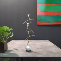 "Handmade Bronze Sculpture ""Balancing" - thumbnail 3