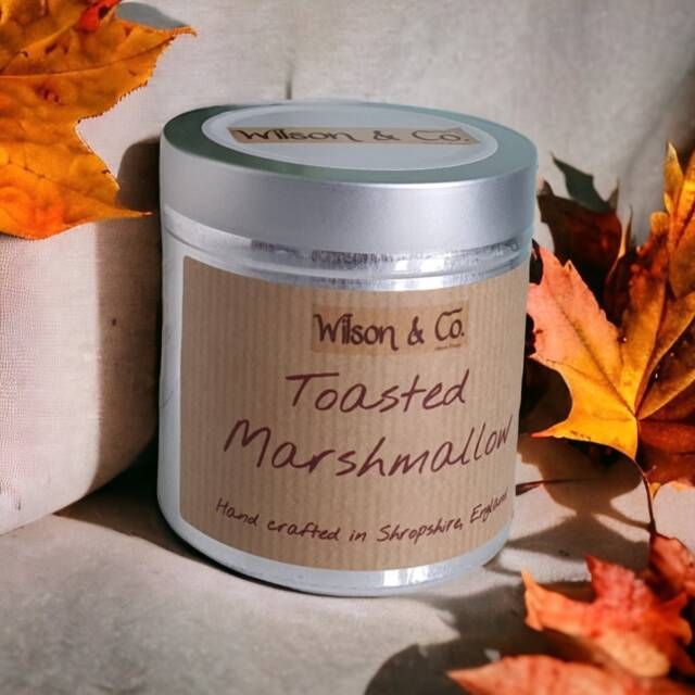 Toasted Marshmallow Scented Candle in A Tin 230G - Autumn Candle Cosy Season - image 1