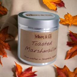 Toasted Marshmallow Scented Candle in A Tin 230G - Autumn Candle Cosy Season - thumbnail 2