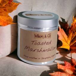 Toasted Marshmallow Scented Candle in A Tin 230G - Autumn Candle Cosy Season - thumbnail 1