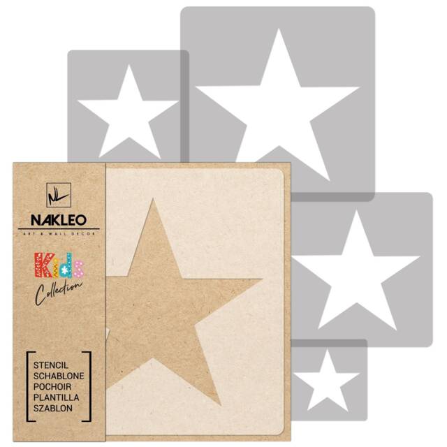 Star Wall Stencil Set Reusable Plastic Templates For Kids Room Decor - image 1