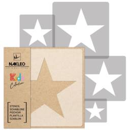 Star Wall Stencil Set Reusable Plastic Templates For Kids Room Decor - thumbnail 1