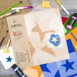Star Wall Stencil Set Reusable Plastic Templates For Kids Room Decor - thumbnail 2